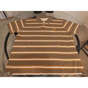 Timberland Green/Orange Striped Short Sleeve Polo T-Shirt